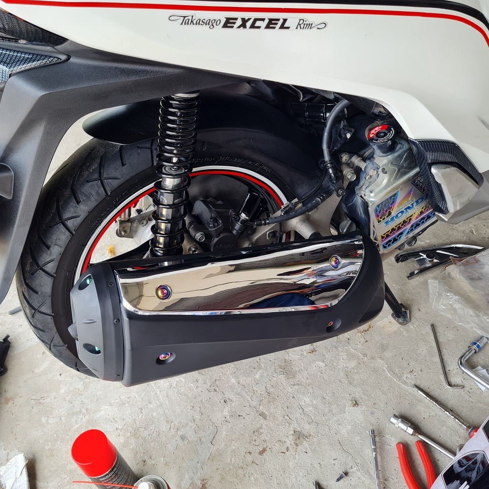 Ốp Pô SH 300i INOX Cho SH 2017 SH2018 SH2019 125i 150i 300i Phong Cách Sh Ý - Hàng Chính Hãng ZHI.PAT Cao Cấp