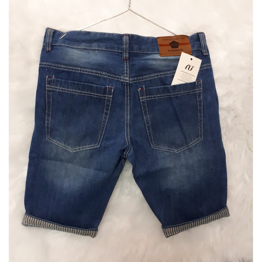 quần short jean nam trơn vãi đẹp hình thật size 28 đến 36