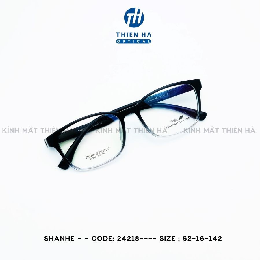 Gọng kính vuông nam nữ nhựa dẻo THIÊN HÀ OPTICAL shanhe 24218, dáng vuông, sz nhỏ nhựa đàn hồi cao, bền chắc unisex