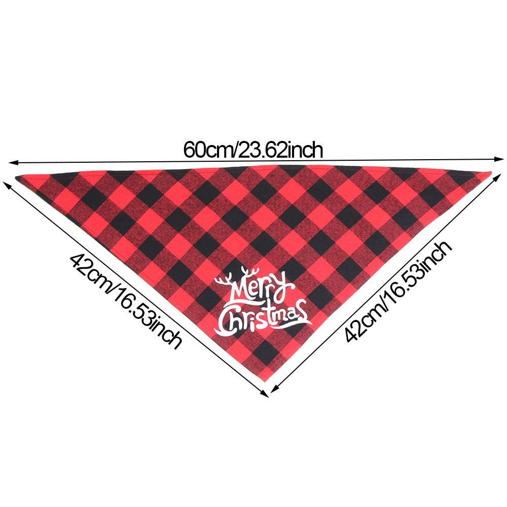 Layor1 Khăn Quàng Cổ Tam Giác Bằng Cotton In Họa Tiết Lưới Cho Thú Cưng