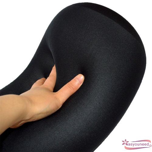 Gối hình trụ nhồi hạt xốp micro vỏ bằng spandex co giãn màu trơn kích thước 31x17cm