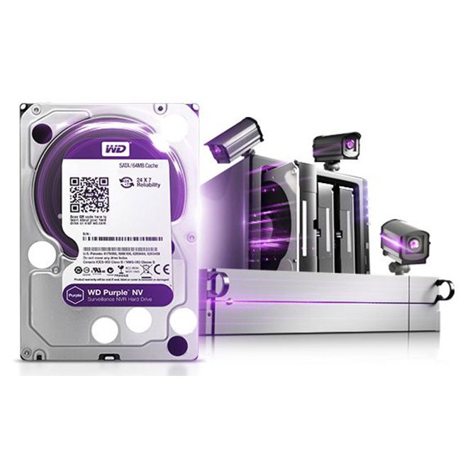 Ổ Cứng HDD Western Purple 6TB 3.5 inch WD Tím SATA3 6Gb/s Chuyên Camera Karaoke