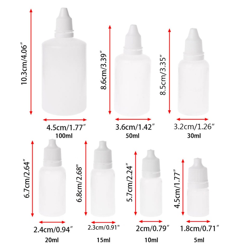 Chai Nhựa Rỗng Bóp Nhỏ Giọt 5-100ml