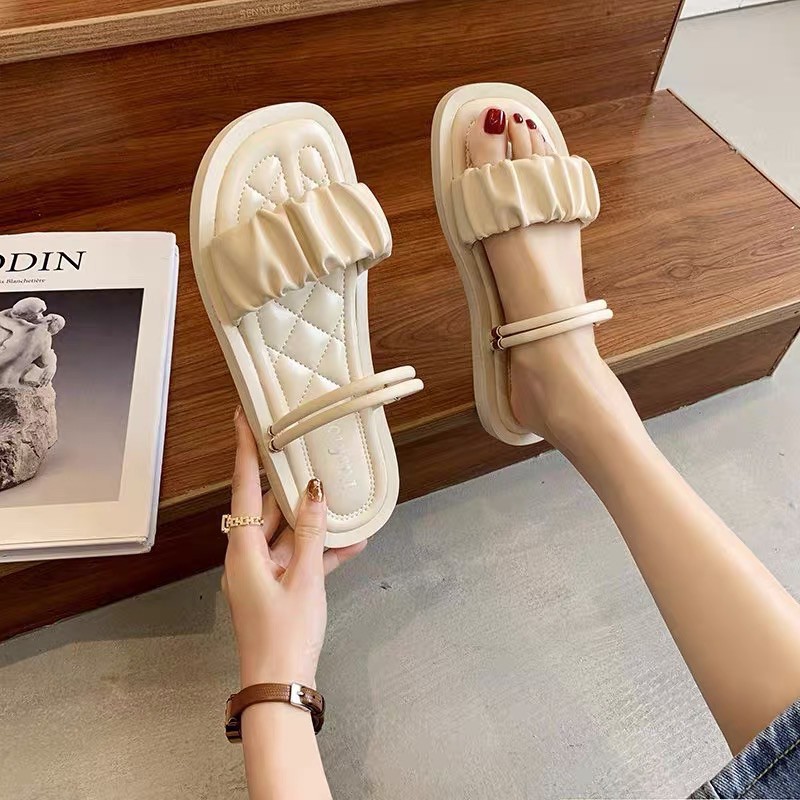 (HÀNG CÓ SẴN) H3- Sandal da mềm đi 2 kiểu quai nhún BIG SIZE 40-41-42