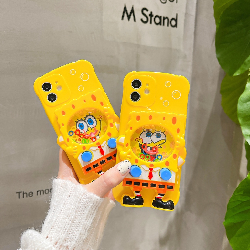Ốp điện thoại Spongebob thích hợp cho iPhone 12 pro max 11 pro max xs max xr x 7 8 plus