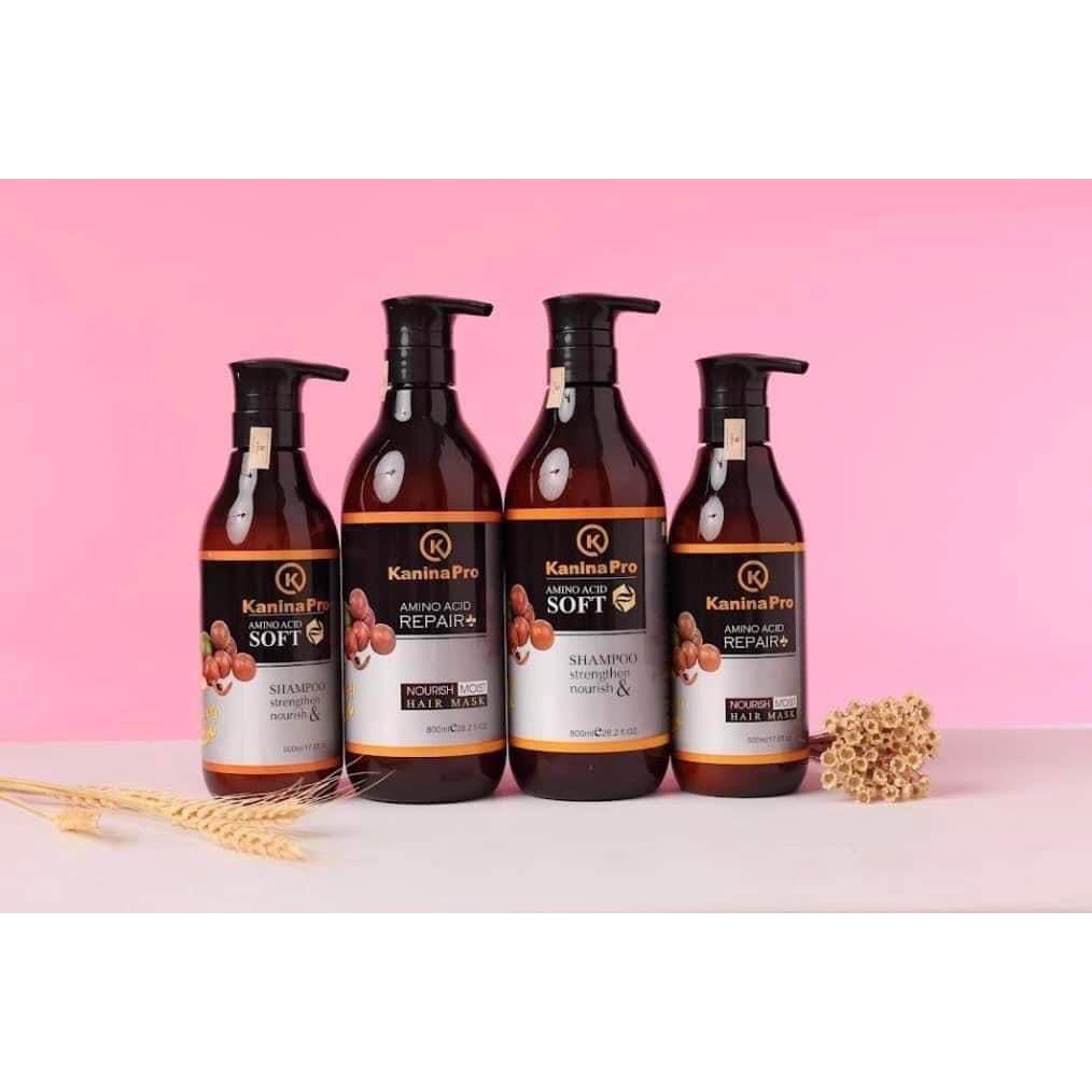 Dầu gội cặp KANINA PRO oganic siêu mềm mượt siêu phục hồi ngăn rụng tóc - myphamvananh