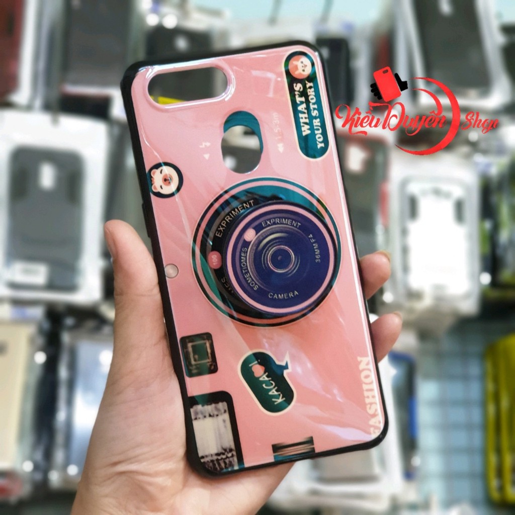 Ốp lưng Realme 2 hình máy ảnh kèm giá đỡ và dây đeo