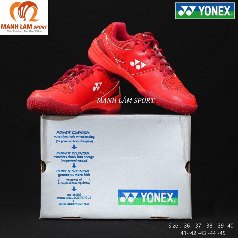 1 [Giày cao cấp] Giày cầu lông Yonex SHB56 Đỏ chính hãng, êm chân, bám sân, bảo hành 2 tháng, 1 đổi 1 trong 7 ngày 3