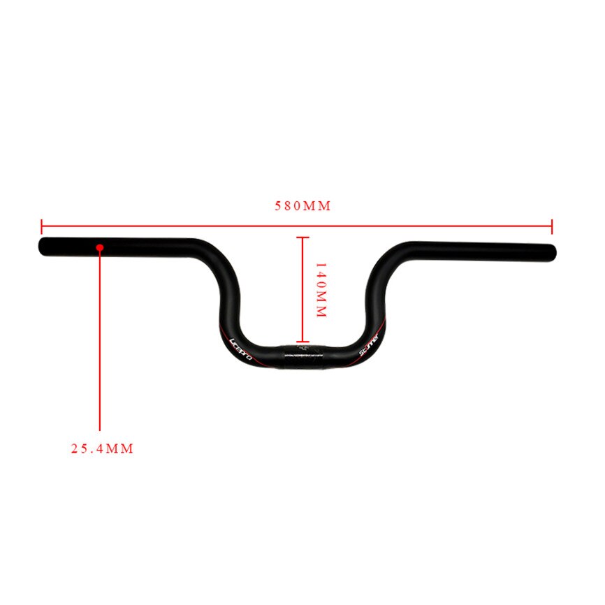 Tay Lái Xe Đạp Bằng Sợi Carbon 25.4X580Mm 140mm 412 Chất Lượng Cao