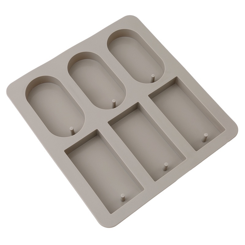 Khuôn Silicone 6 Ngăn Hình Lục Giác Dùng Làm Xà Phòng Diy