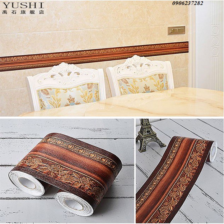 Dán viền hoa văn trang trí tường cuộn 5m