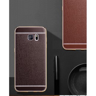 Ốp lưng vân da viền mạ vàng Galaxy Note 5 sang trọng