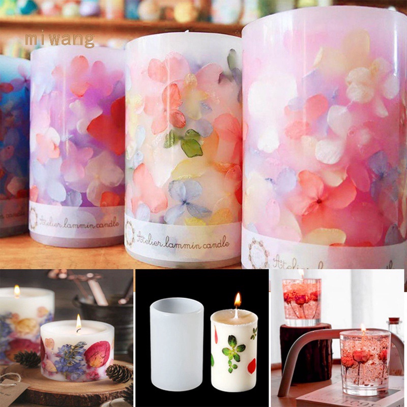 Khuôn Silicone Làm Nến Thơm DIY Hình Trụ Dùng Trang Trí Nhà Cửa
