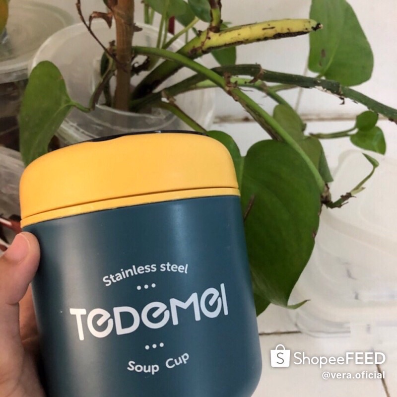 Bình Ủ Cháo, Hộp Ủ Cháo Giữ Nhiệt TEDEMEI Dung tích 500ml, Inox SUS304 tặng kèm muỗng nhựa.