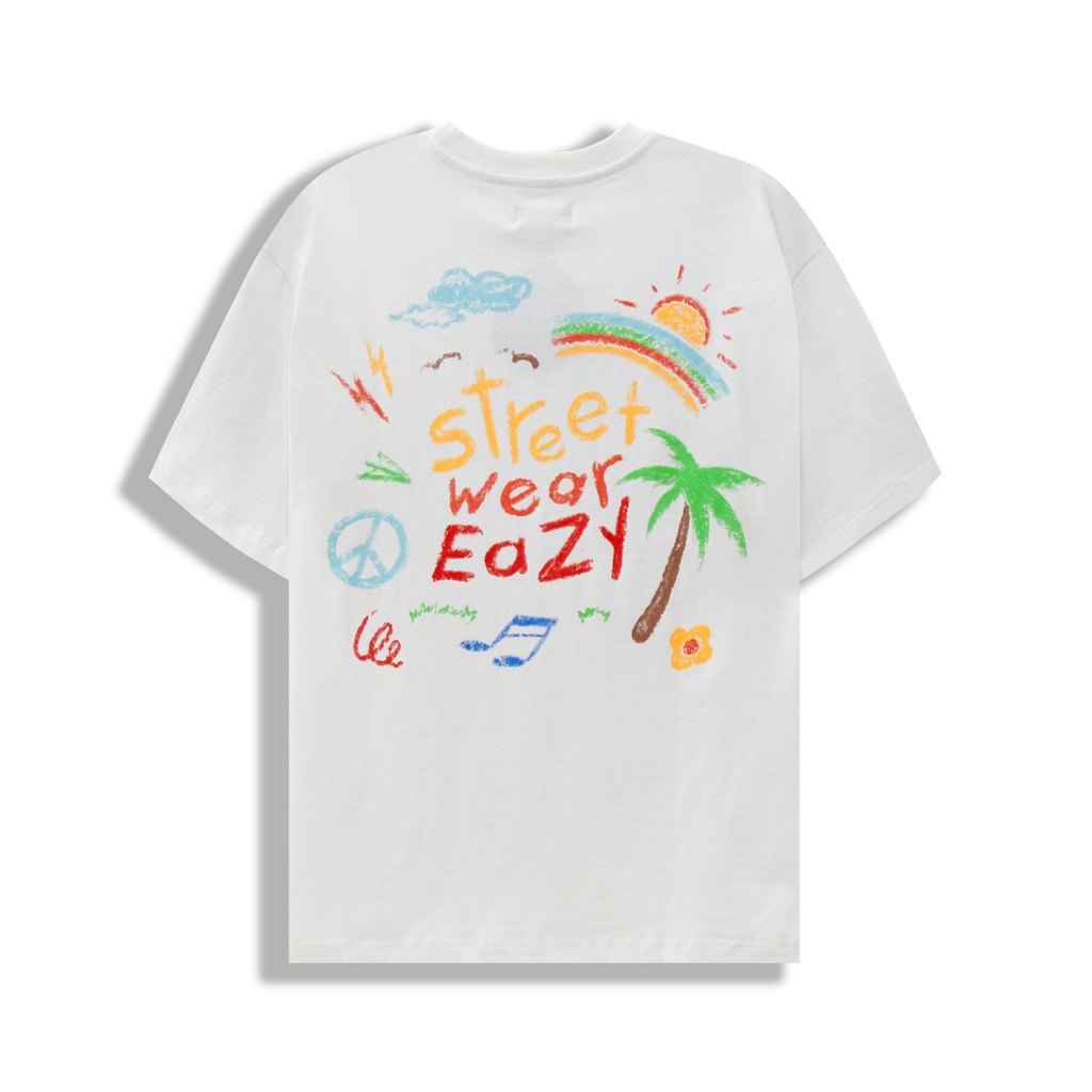 Áo thun nam nữ SWE CRAYON vWhite 100% cotton chính hãng thoáng mát