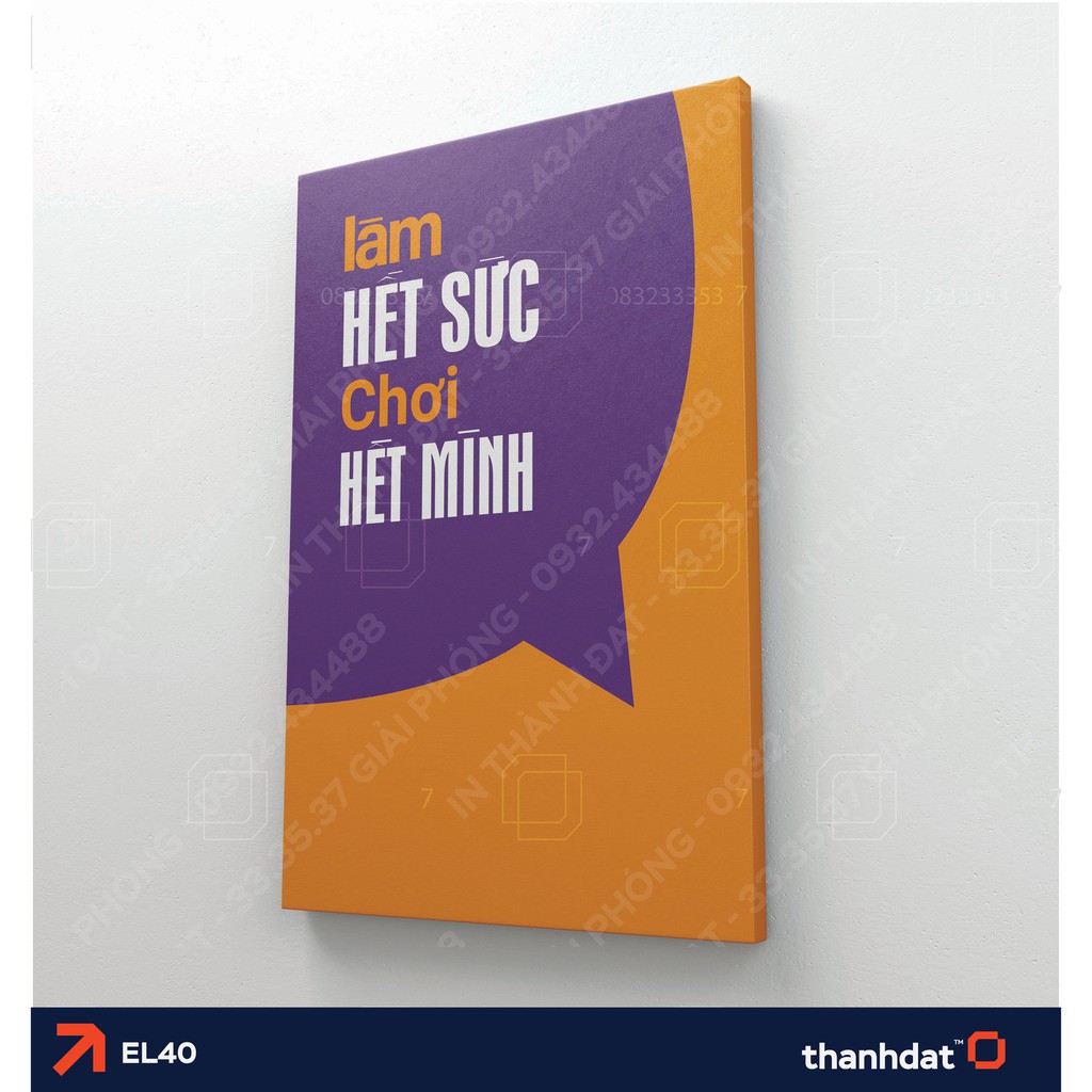 Tranh động lực thiết kế hiện đại thúc đẩy hiệu quả làm việc↗️ - Tặng đinh treo tường 3 chân [EL001]