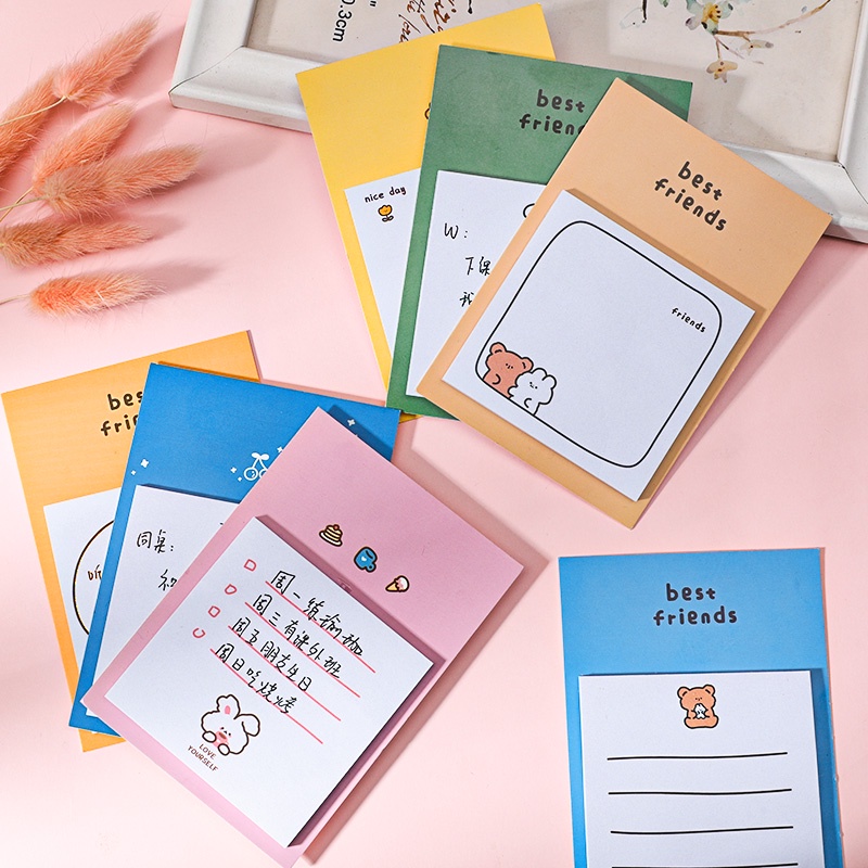 Set 30 tờ giấy ghi chú hình động vật dễ thương