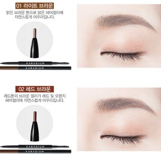 Chì kẻ mày 2 đầu Karadium Flat Eyebrown Pencil