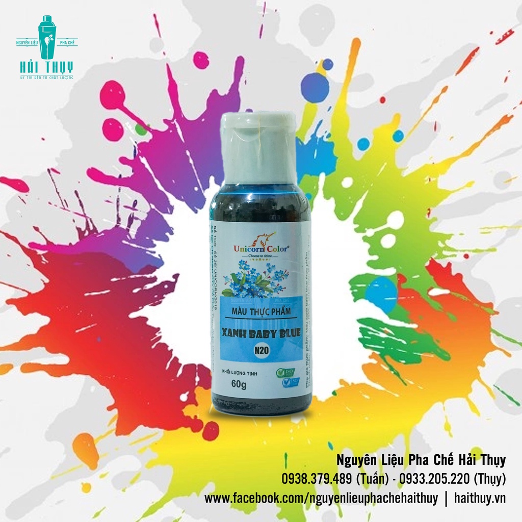 Màu siro Unicorn 60Gr - màu thực phẩm làm bánh