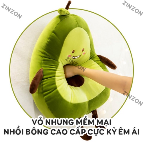 Gấu Bông Bơ Tròn Nhồi Bông Dễ Thương Cao Cấp ZinZon