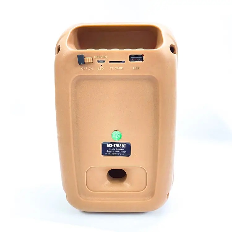 Loa Bluetooth MS-1768BT có đèn led RGB âm thanh chất lượng bass trầm tích hợp khe cắm thẻ nhớ, USB