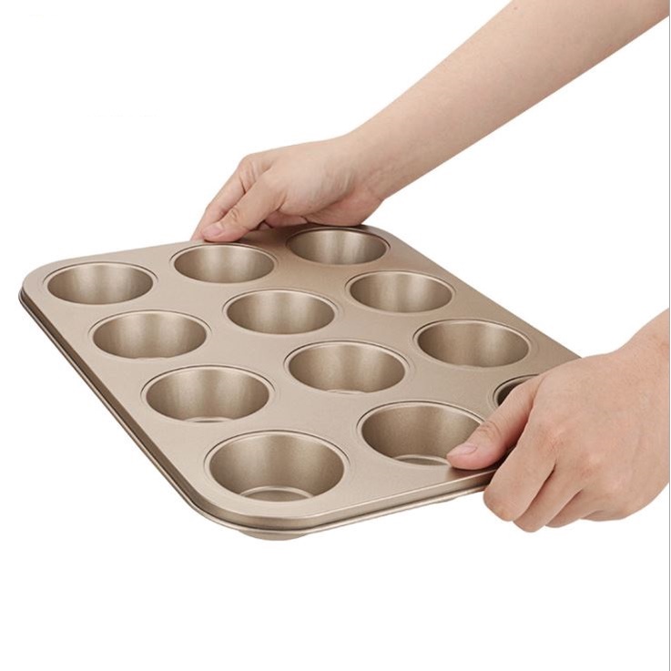 Khuôn cupcake cao cấp chống dinh 6 đến 12 lỗ nướng