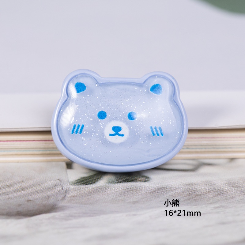 Hoạt Hình Phụ Kiện Trang Trí Ốp Điện Thoại Trong Suốt Hình Thỏ / Ếch / Mặt Cười Lấp Lánh Diy