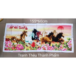 Tranh thêu thành phẩm mã đáo thành công 150x70cm
