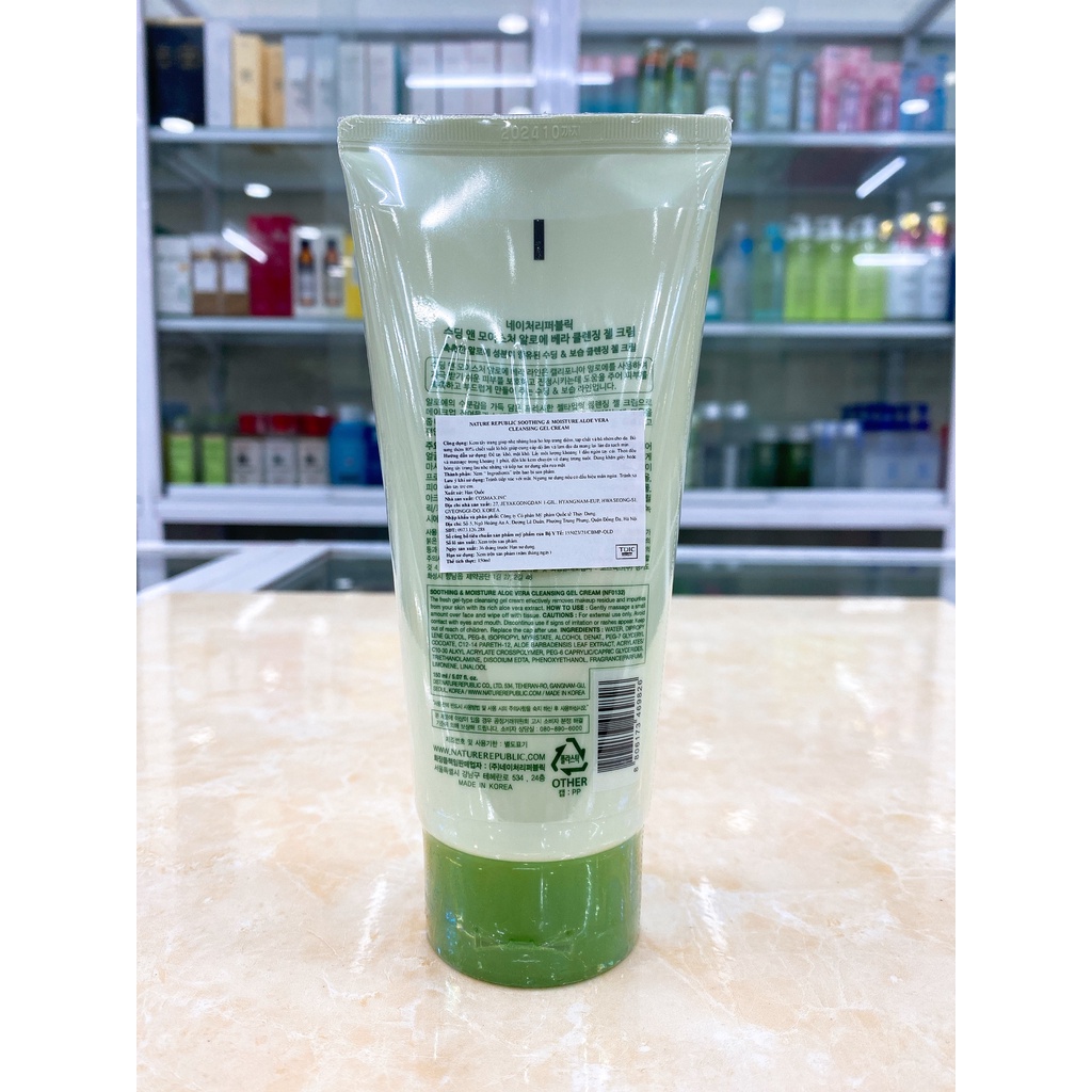 Kem Tẩy Trang Nature Republic Soothing & Moisture Aloe Vera Cleansing Gel Cream 150ml Chính Hãng Hàn Quốc