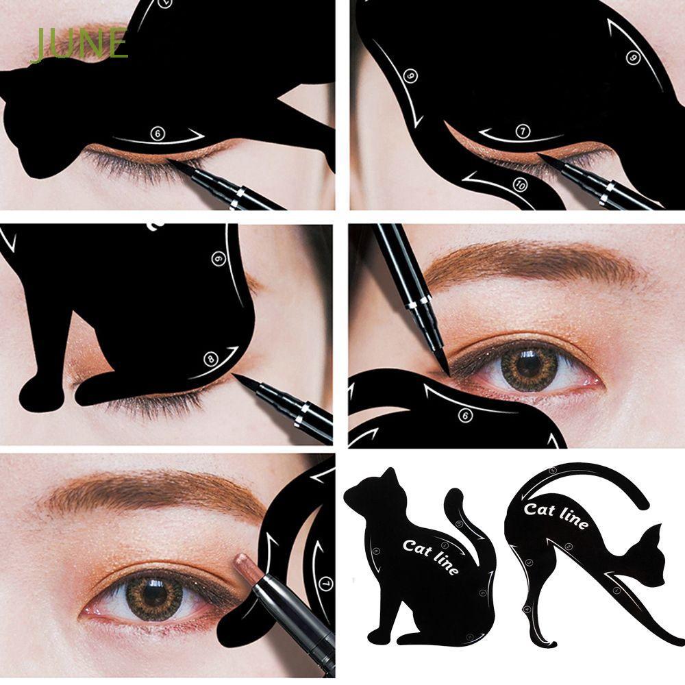 Cặp thẻ khuôn dùng kẻ mắt mắt mèo mắt khói