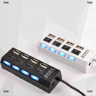 Hub chia 4 cổng usb 2.0 tốc độ cao có công tắc cho laptop pc