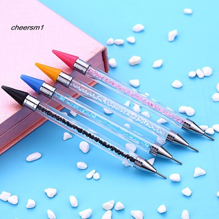 Bút đính đá bằng acrylic/thép không gỉ dùng trang trí móng tay hai đầu chuyên nghiệp