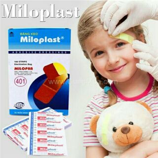 Sét 10 miếng băng cá nhân Miloplast