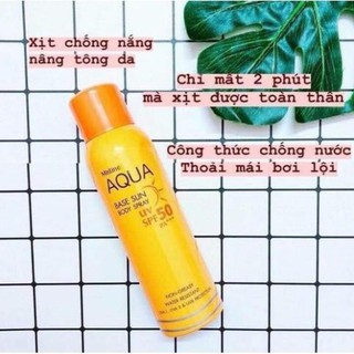 XỊT CHỐNG NẮNG AQUA