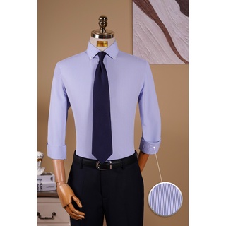 Sơ mi nam adam store sơ mi sọc xanh nhỏ sdttk0030-2
