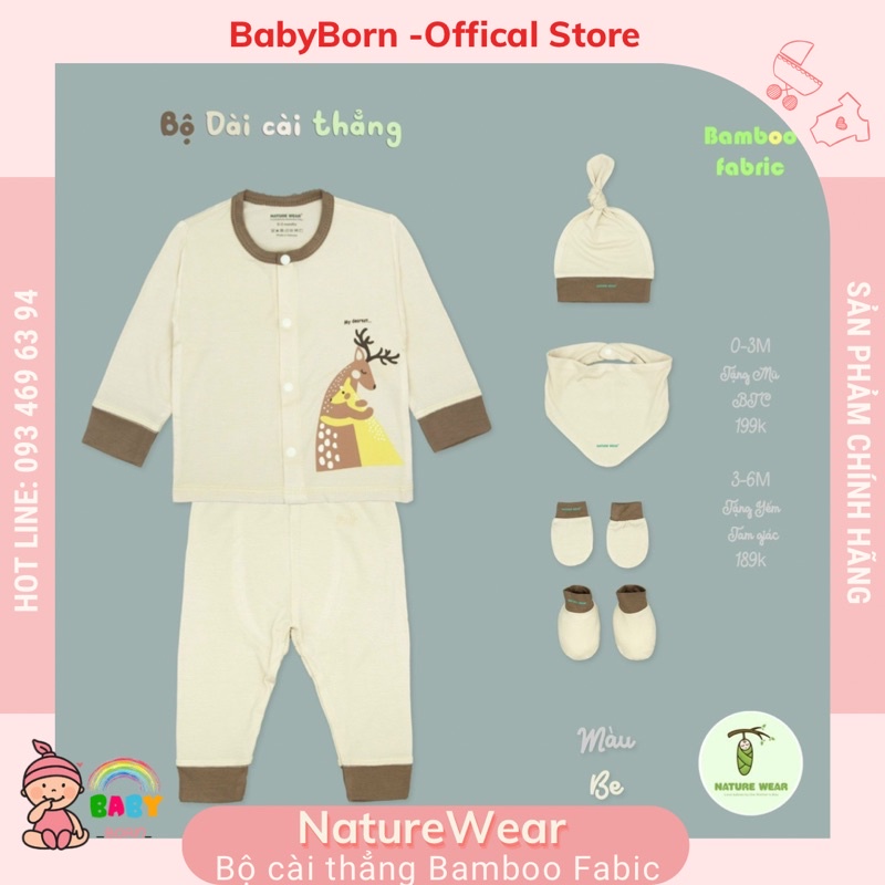 Nature Wear - Bộ cài thẳng sợi tre mềm mướt tặng kèm phụ kiện NT17082