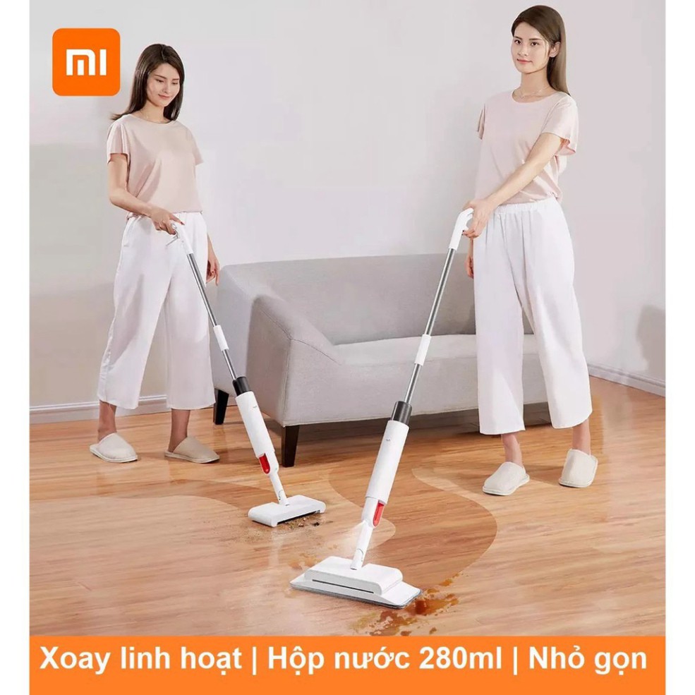 Máy lau nhà thông minh Deerma Multifunctional - Mop DEM-TB900 cây hút bụi vệ sinh sàn gạt nước phun sương tự động đẹp