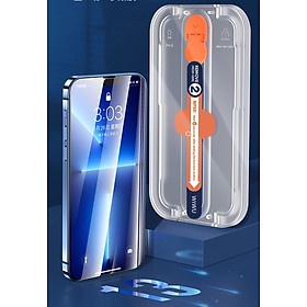 Kính cường lực WiWu IVISTA SUPER iphone 12/12 promax Có Khung Trợ Dán, Có Màng Che Loa - Hàng Chính Hãng