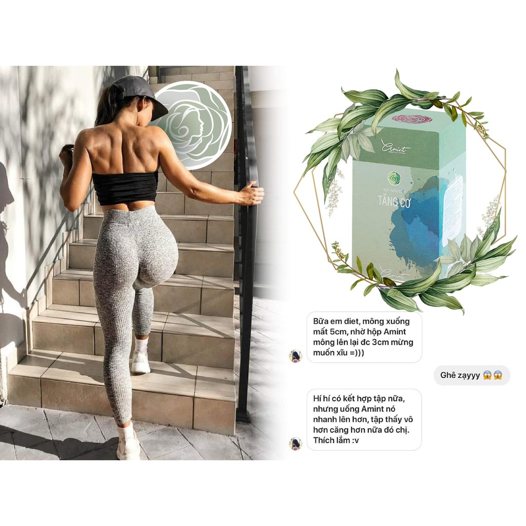 Bột ngũ cốc tăng cơ mông Amint Organic (Tặng kèm theo Bài tập hỗ trợ, thực đơn + freeship)