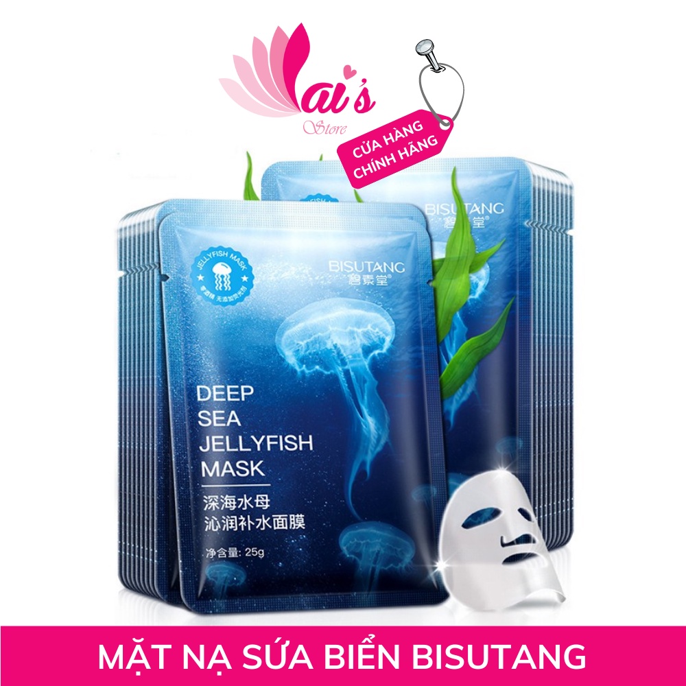 Mặt Nạ Sứa Biển Bisutang Deep Sea Jellyfish Mask Dưỡng Ẩm, Kiểm Soát Dầu, Tái Tạo Da, Sáng Hồng Nội Địa Trung Chính Hãng