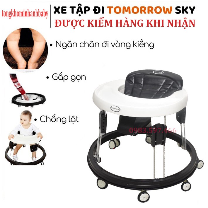 Xe TRÒN tập đi NÂNG HẠ ĐỘ CAO GẤP GỌN