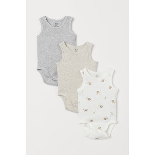 Set 3 body ba lỗ tông xám HM UK