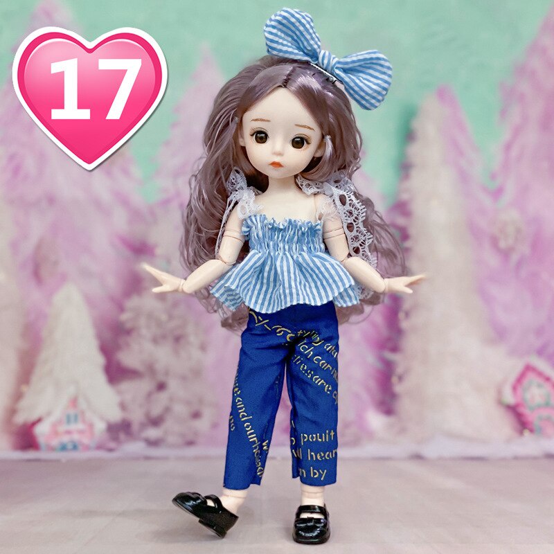 Búp Bê Cao 30cm 22 Khớp Mắt 3D Kèm Váy Và Giày