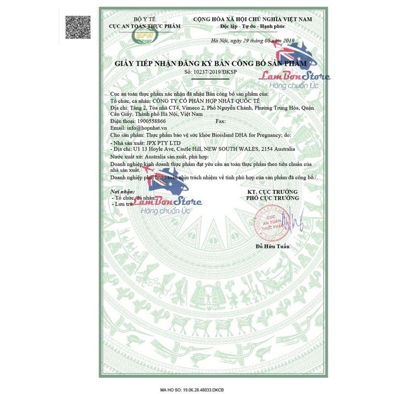 Viên uống DHA Bio Island cho mẹ bầu - Hàng Úc đủ bill