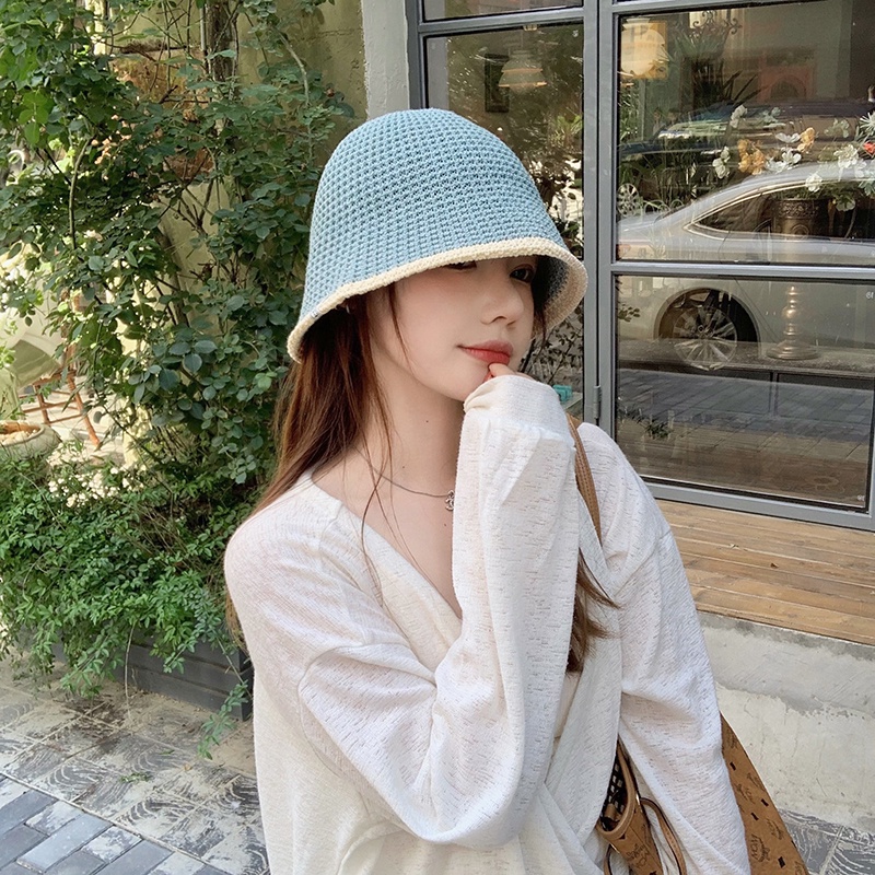 Mũ Bucket Chống Nắng Thoáng Khí Thời Trang Xuân Hè Phong Cách Nhật Bản Cho Nữ