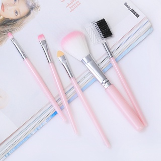 Bộ cọ trang điểm make up cá nhân 5 cây màu hồng - Bộ cọ trang điểm 5 chi tiết