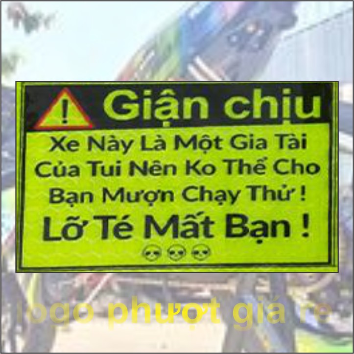 LOGO GIẬN CHỊU PHẢN QUANG - TEM CẢNH BÁO