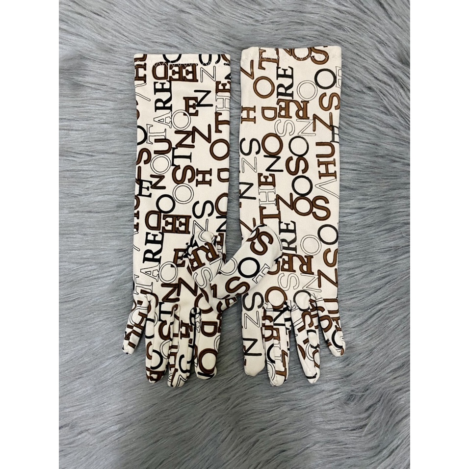 [HCM]Combo 5 đôi Găng tay dài 35cm có 2 mẫu bông và sọc co giãn vải thun  thoáng mát , ảnh thật , bảo đảm giao đúng hàng