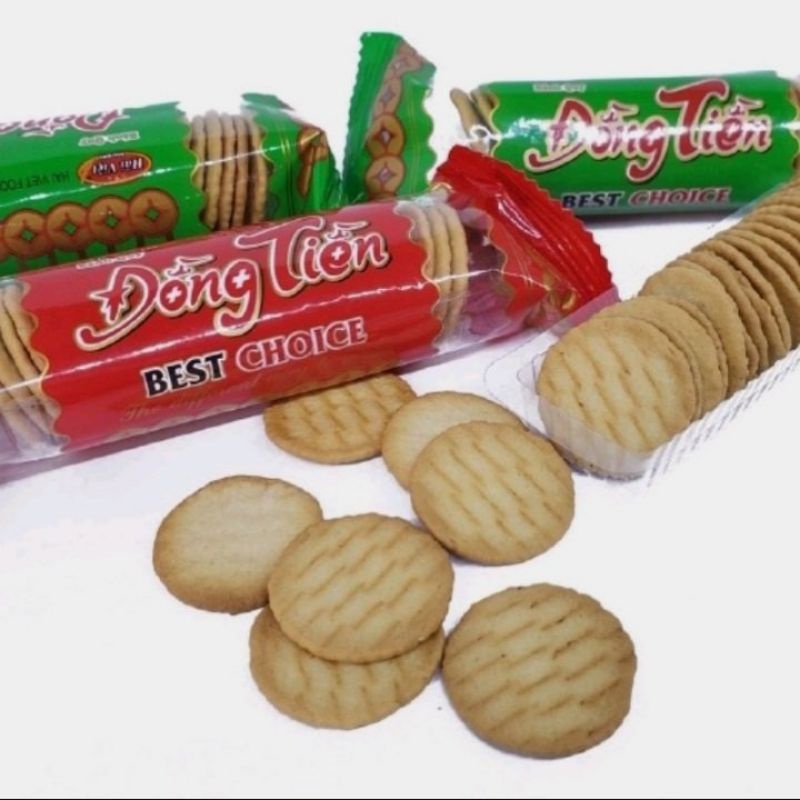 Bánh quy đồng tiền bịch (1 bịch 10 gói bánh )