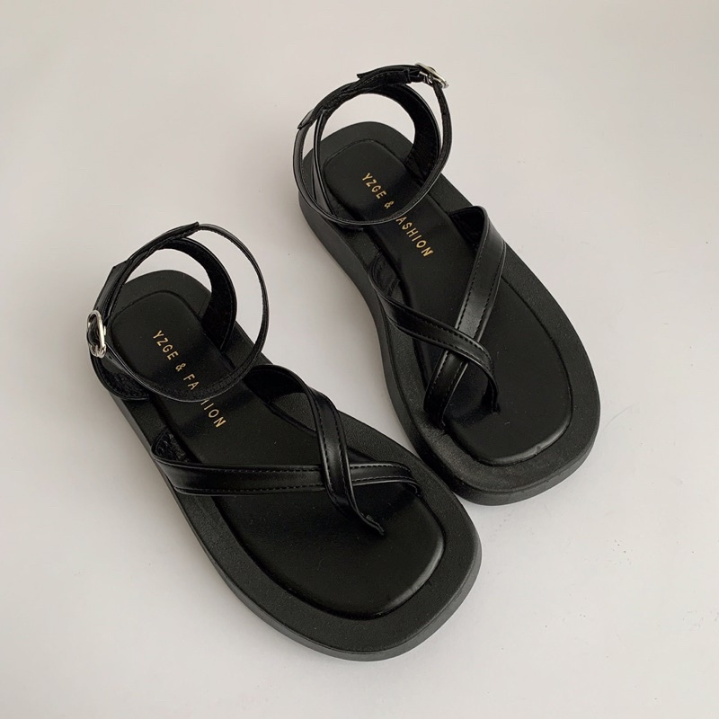 Dép Sandal Ulzzang LOẠI 1 - Giày đi học xỏ ngón nữ đế cao 3cm chuẩn hàng quảng châu